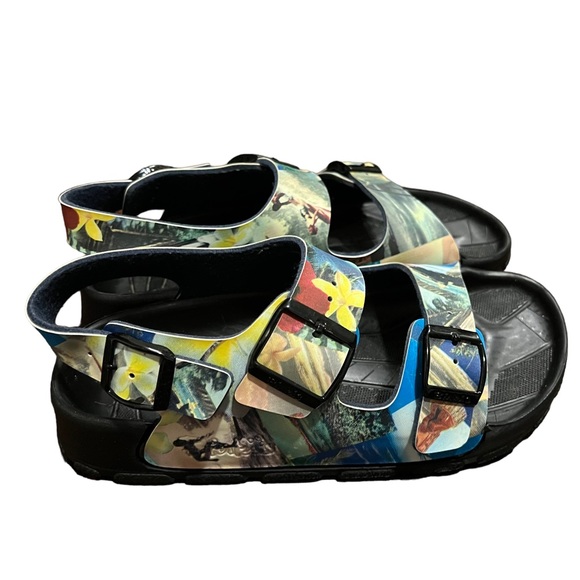 Birki's by Birkenstock Colorful Hawaii Tiki Print Beach Surfer Sandal US 6.5 - Picture 3 of 12